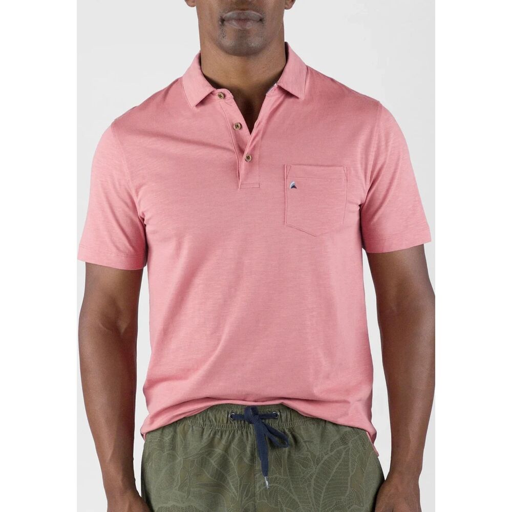NWT Taylor Vintage Airotech Performance Jersey Polo Nantucket Red - Size Small